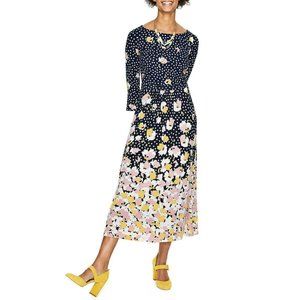 Boden Blossom Jersey Midi Dress Size 14R
